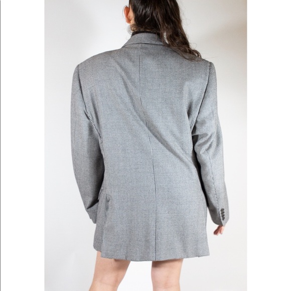 Italian cashmere houndstooth blazer - Picture 4 of 5